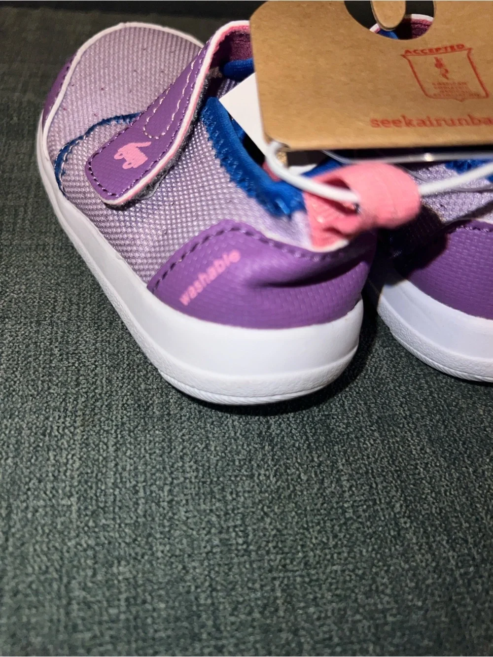See Kai Run Purple and Blue Baby Hook-and-Loop Walkers